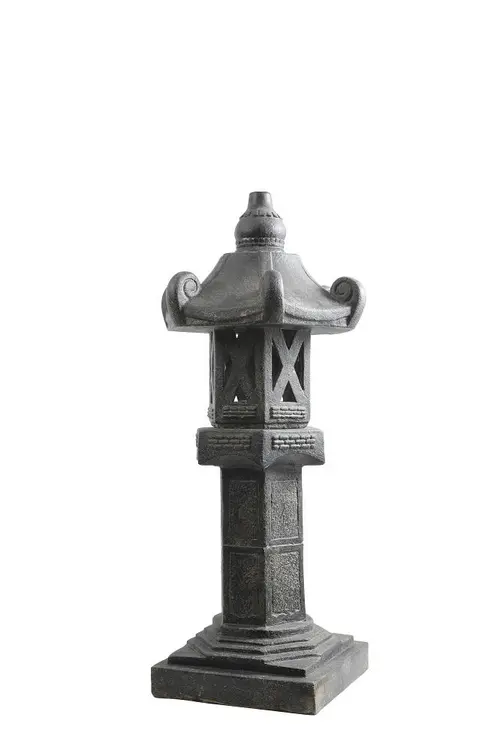 Décoration pour jardin aquatique coloris noir en pierre reconstituée lampe de jardin SEDA - 120 cm