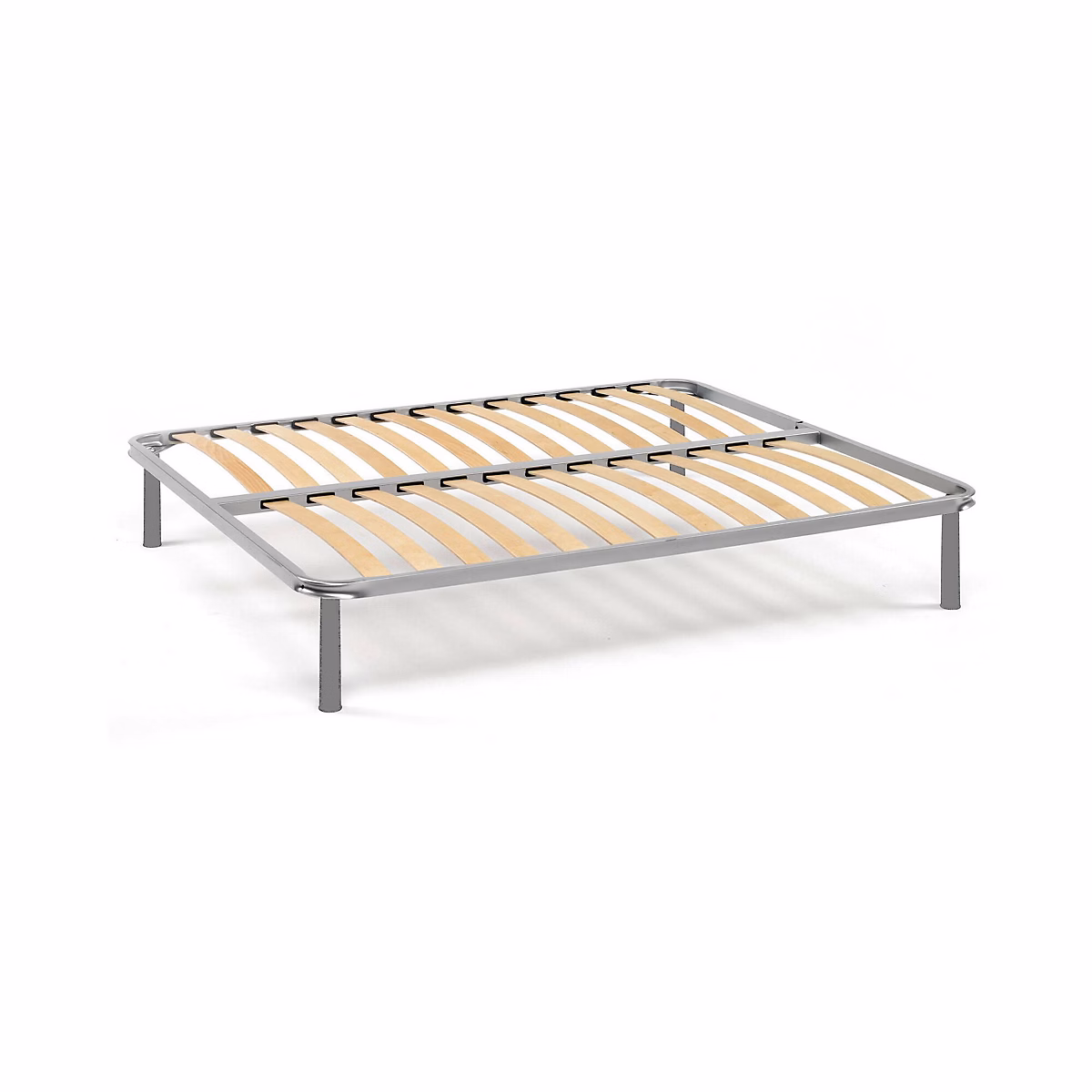 Cadre de Lit Une Place et Demie Annaelena – 120 × 190 cm Gris