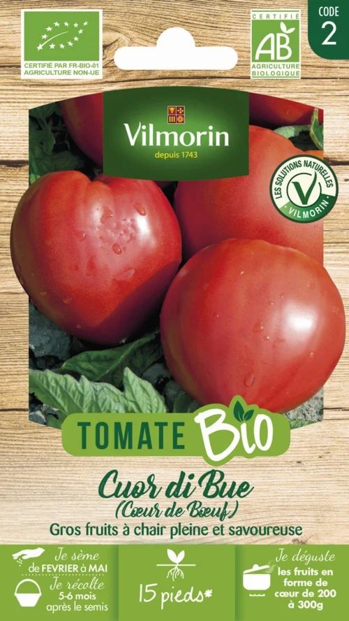 Tomate Coeur de bœuf Bio Vilmorin - graines à semer