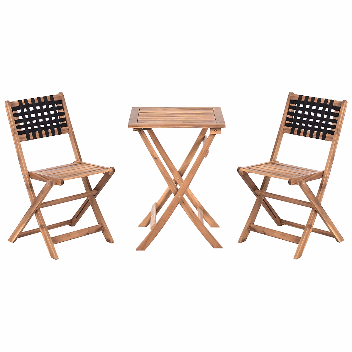 Salon et mobilier de jardin – Ensemble bistrot CONIOLO Acacia Marron/noir