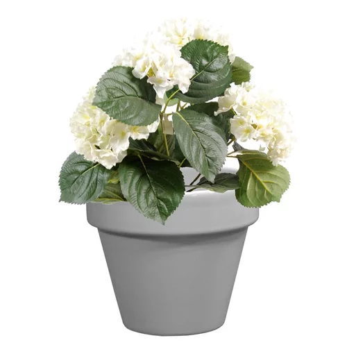Pot horticole émaillé gris Ø 19 cm