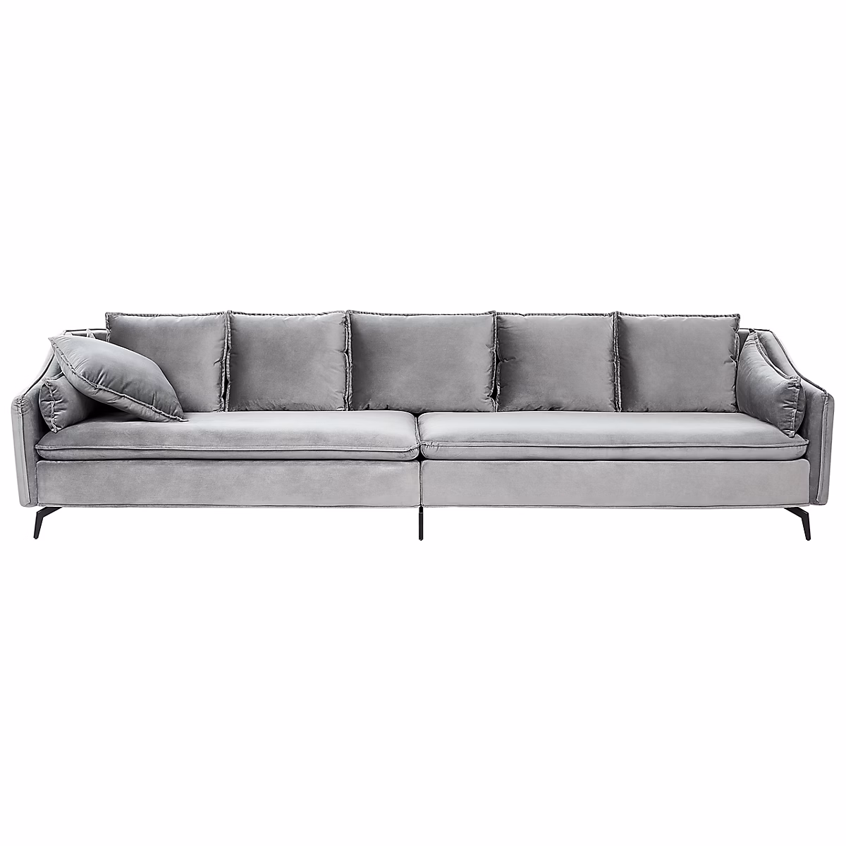 Canapé 4 places AURE Velours Gris clair – Réf. YYTROMMIH5383737130