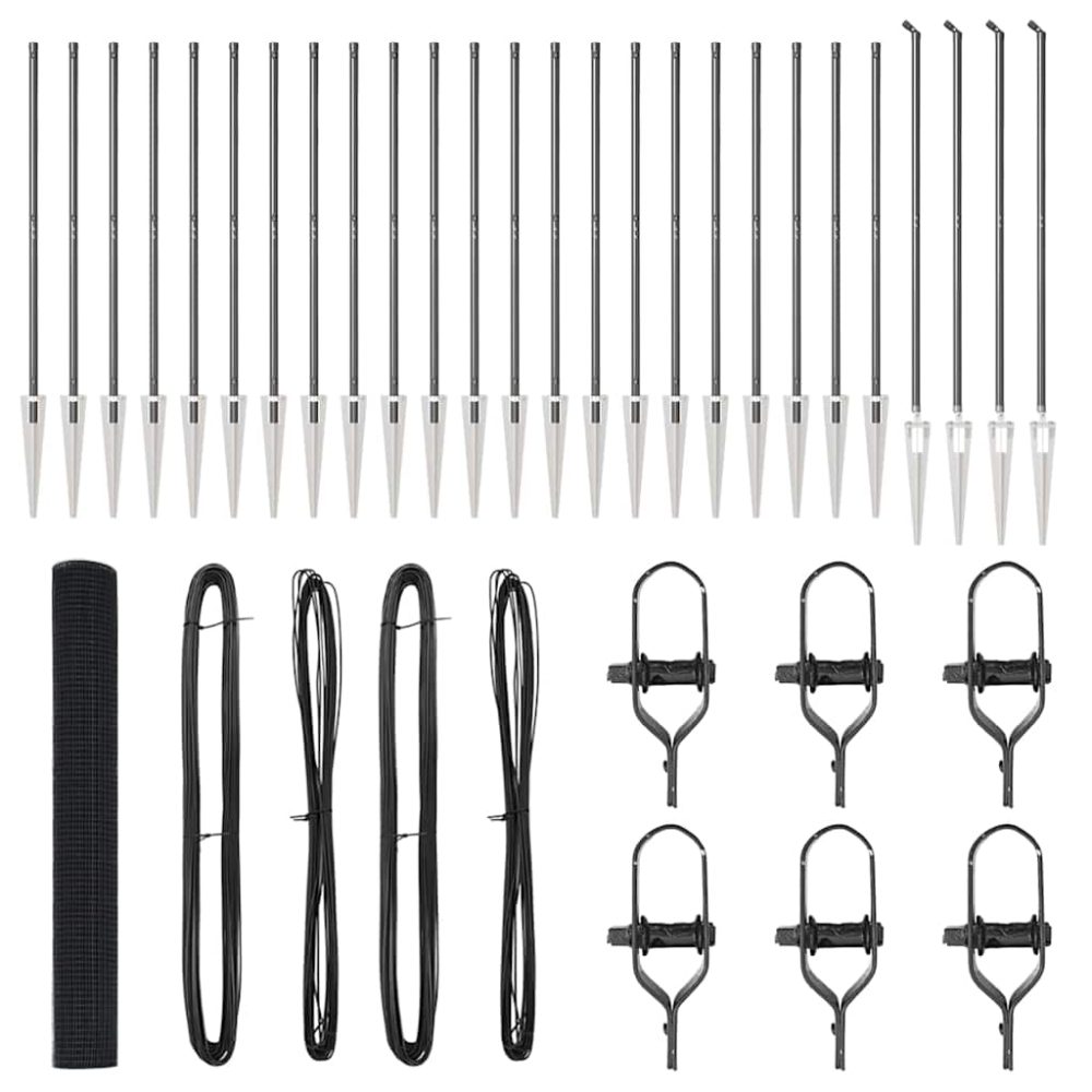 vidaXL Clôture en fil soudé avec pointes 50 x 1,4 m Gris Maille – Aménagement du jardin