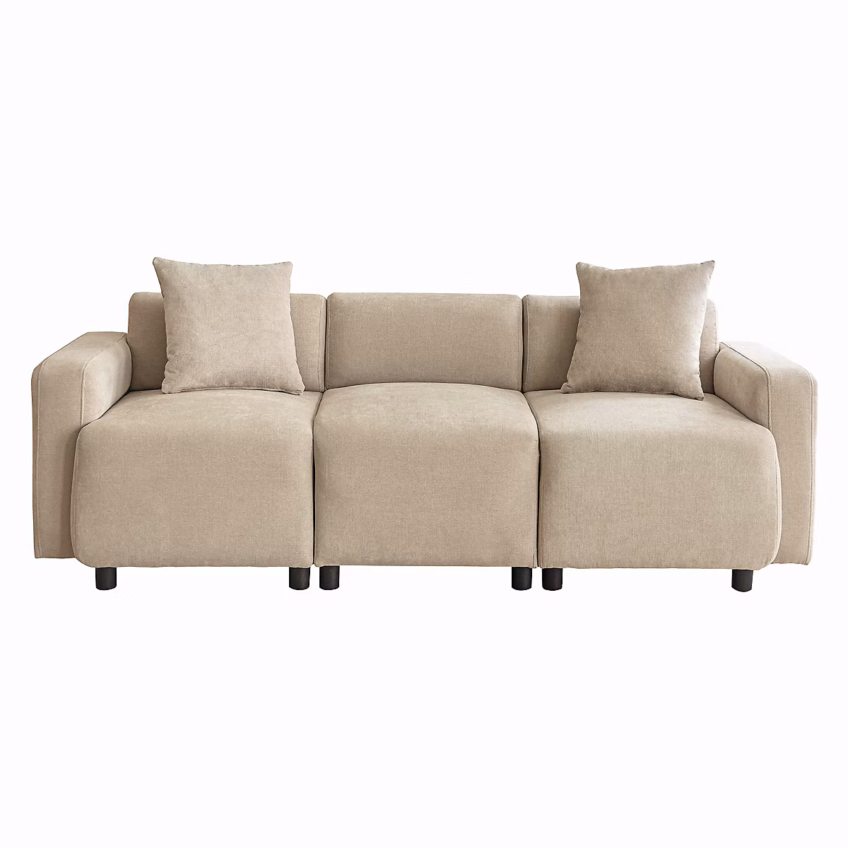 Canapé moderne rembourrés tissu chenille beige 3 places – Réf. TNOPGSHLZ9044129518
