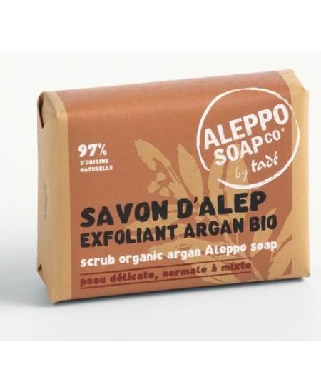 Tadé - Savon d'Alep Exfoliant Argan Bio - 100 gr