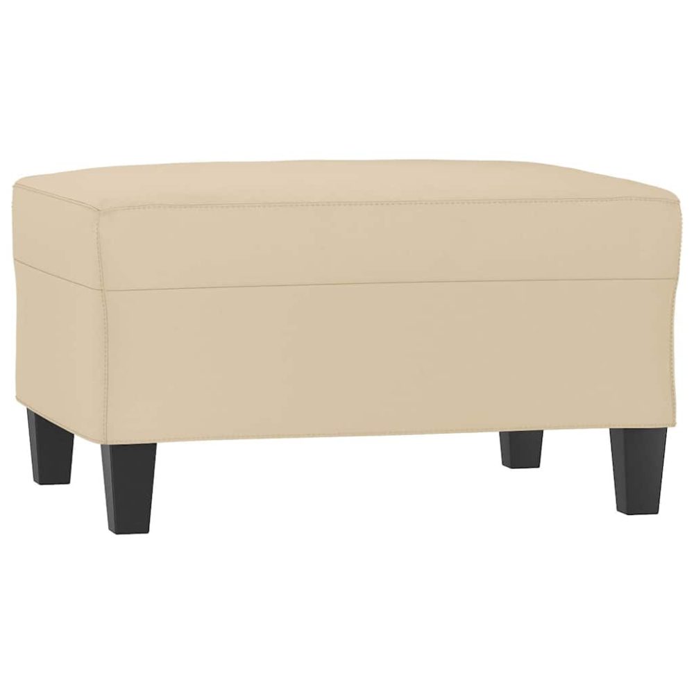 vidaXL Repose-pied Crème 70x55x41 cm Tissu microfibre – Mobilier de jardin