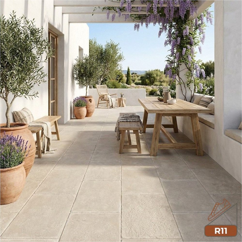 Carrelage CLOS CENERE 60 × 90cm imitation terre cuite antidérapant