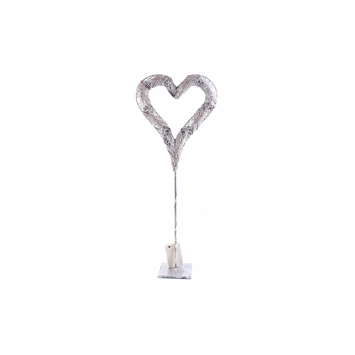 Décoration de Noël lumineuse Argent | L. 10 x l. 1 x H. 24 cm – NOEL GIVRE