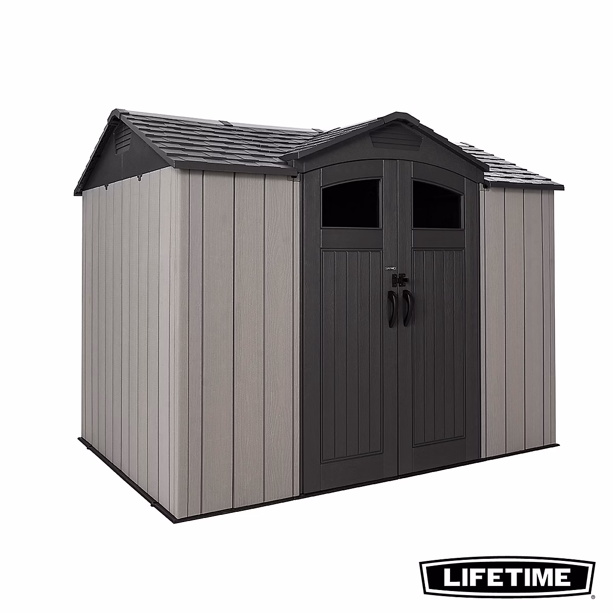 Abri de jardin 60476 en résine gris surface totale 6 – 07m² Lifetime