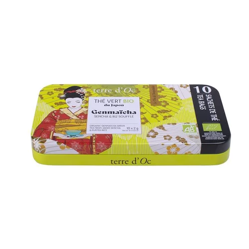 Thé nomade Genmaicha Japon bio Terre d’Oc – 10 x 2 g