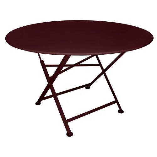 Table pliante Cargo coloris noir en acier Fermob - Ø 117 cm