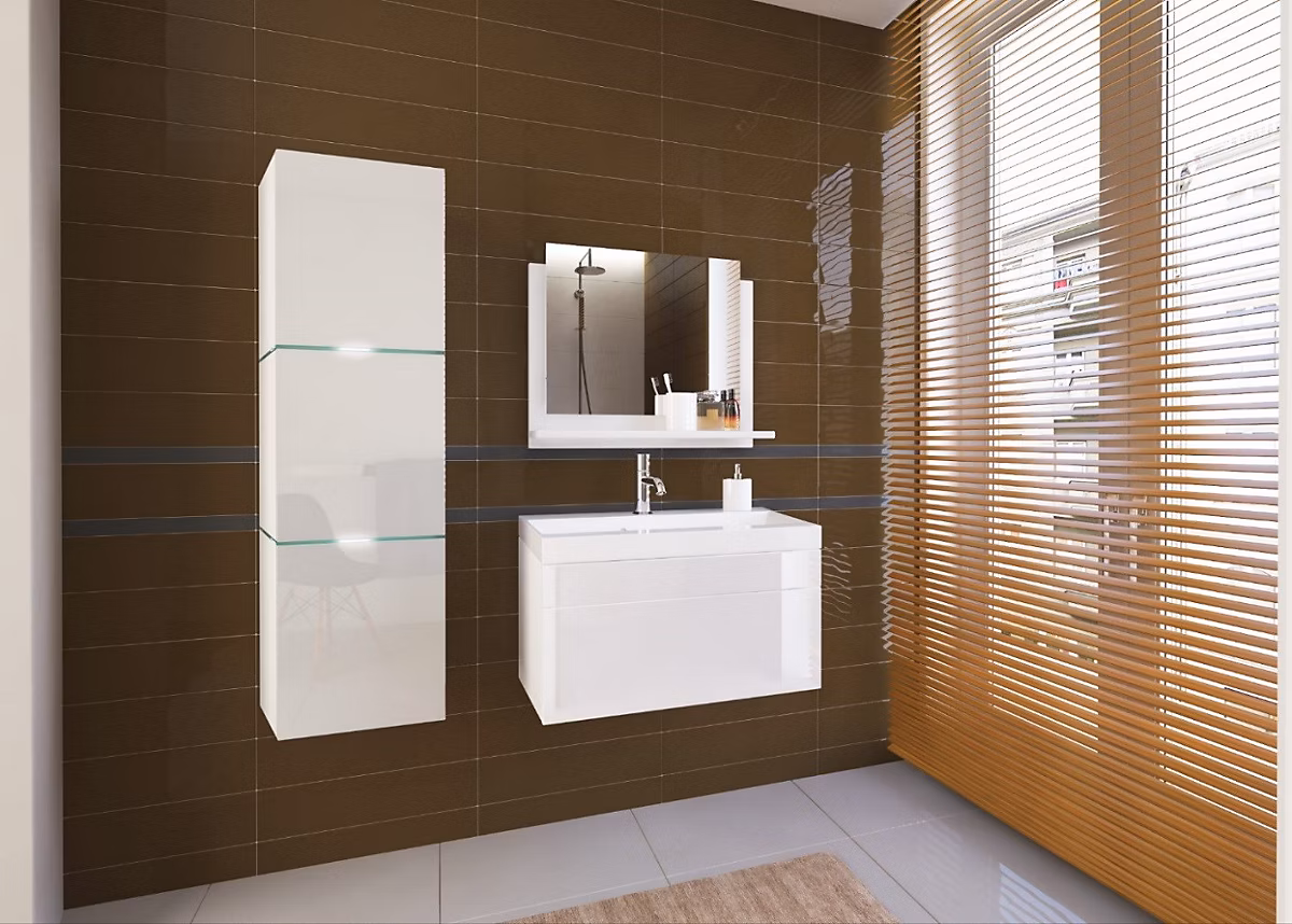 Ensemble meuble de salle de bains – Ensemble meuble de salle de bain et vasque IBIZA BIG I 60 CM blanc
