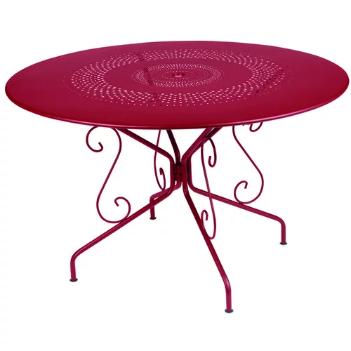 Table ronde coloris piment Montmartre Fermob - Ø 117 cm