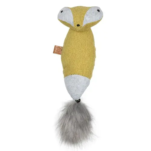 Jouet pour chat de grande taille coloris jaune raton laveur cuddle D&D Home - 40 x 11 x 10 cm
