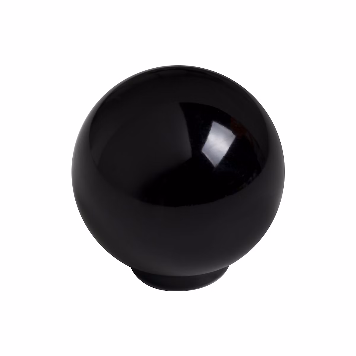 Bouton de meuble boule abs diamètre 24 mm noir brillant piéces – lot de 75