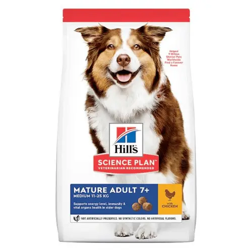 Croquette pour chien mature au poulet Hill's -12 kg