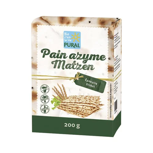 Pain azyme à l’épeautre en boîte carton de 200 g