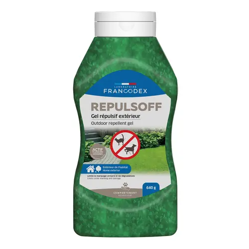 RŽpulsif d'extŽrieur pour chien et chat en gel marquages urinaires et dŽgradations Francodex Repuls'Off - 640 g
