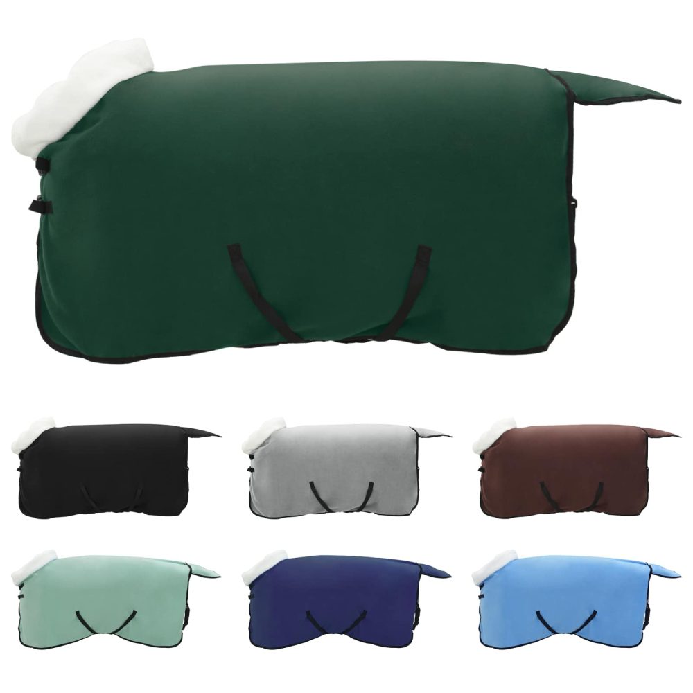 vidaXL Couverture Équine Vert foncé complet 115 cm Fleece polaire – Aménagement du jardin