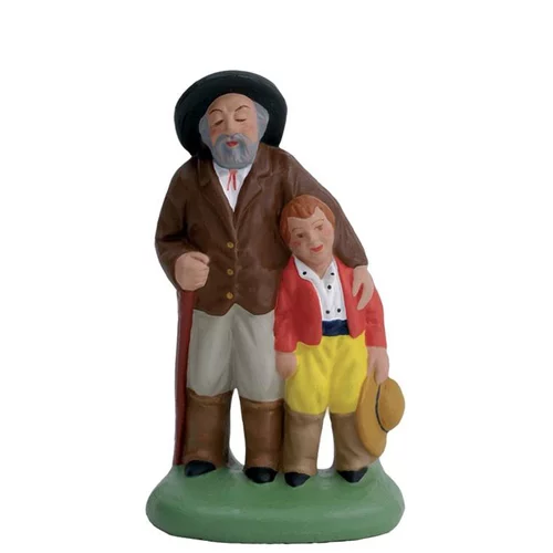 Aveugle et enfant 7 cm