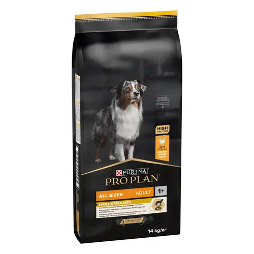 Croquette pour chien adulte stérilisé light au poulet Pro Plan - 14 kg