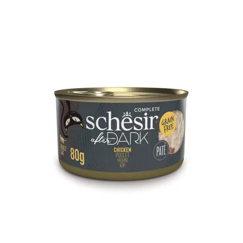 Alimentation humide pour chat pâtée poulet Schesir After Dark - boîte de 80 g