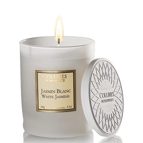 Bougie parfumée blanche les Naturelles senteur jasmin blanc 180 g