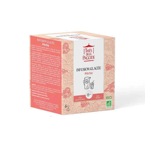 Infusion glacée à la pêche bio Thés de la pagode - 6 infusettes