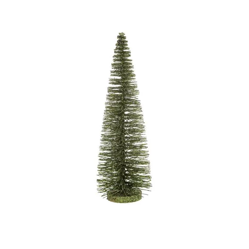 Sapin décoratif vert pailleté - H 35 cm