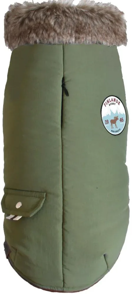 Manteau pour chien coloris vert de gris Bobby Finlande - Taille 44L
