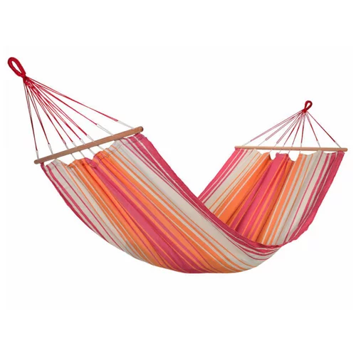 Hamac coloris rouge orange écru certifié FSC® Jobek Hamac Kolor - 300 x 100 cm