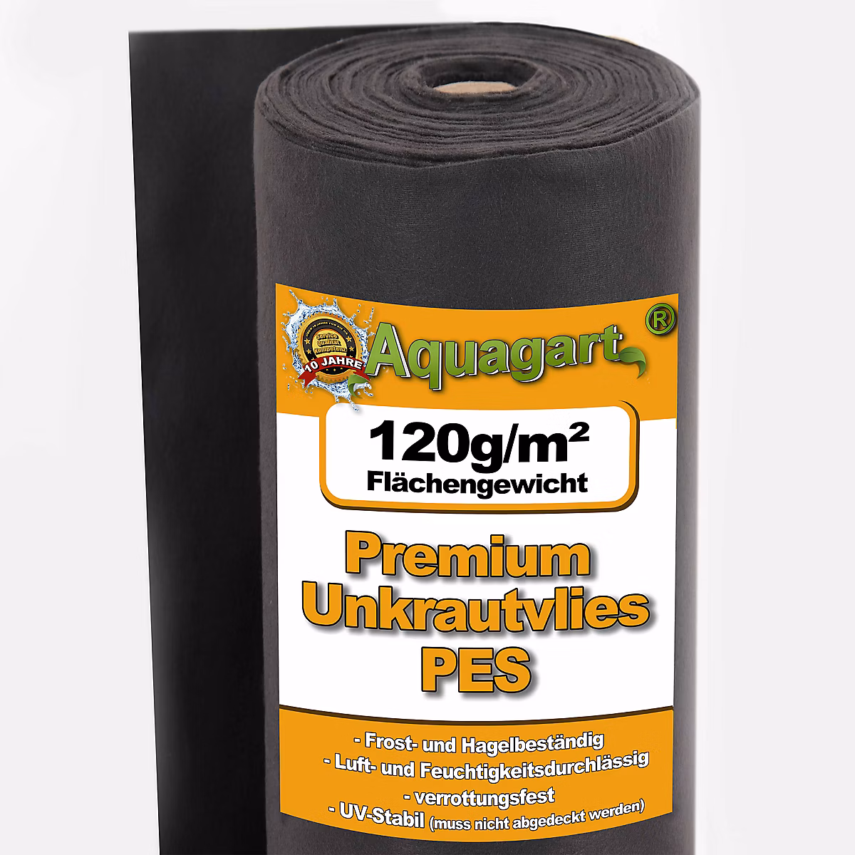 200 m² toile de jardin – paillage anti-mauvaises herbes, 120 g, 1 m de large Aquagart