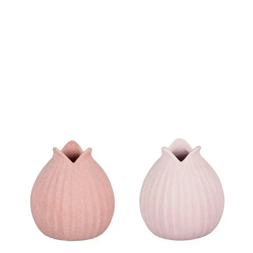 Vase coloris rose en verre - Ø 9,5 cm