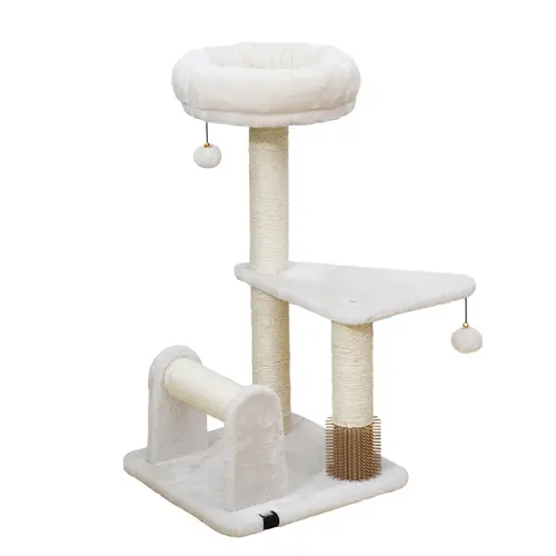Arbre à chat coloris beige EBI Florida - 38 x 38 x 69 cm