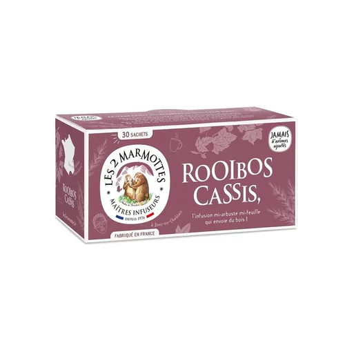 Rooibos cassis bio Les 2 marmottes - 36 g