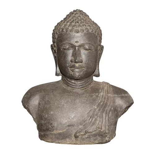 Statue de jardin buste Bouddha H 31 cm