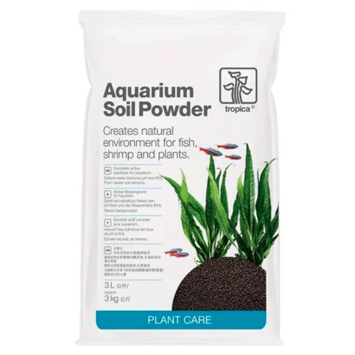 Substrat d'aquarium en poudre, ultra-fertile, TROPICA - 3L / 3kg