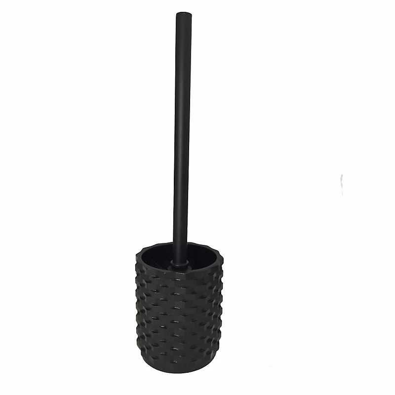 Brosse de toilette noire et tige en métal – WENDY
