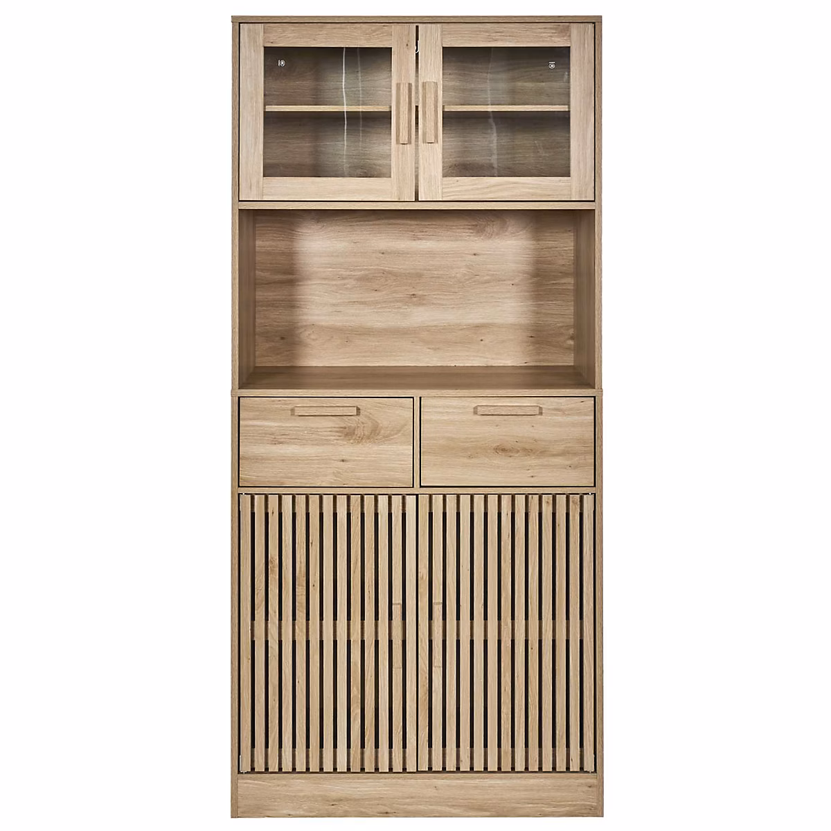 Buffet de cuisine 4 portes 2 tiroirs Saulk en bois – Réf. QPRQSQYLV3165208939