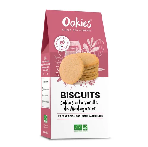 Biscuits sablés à la vanille de Madagascar Ookies - 320 g