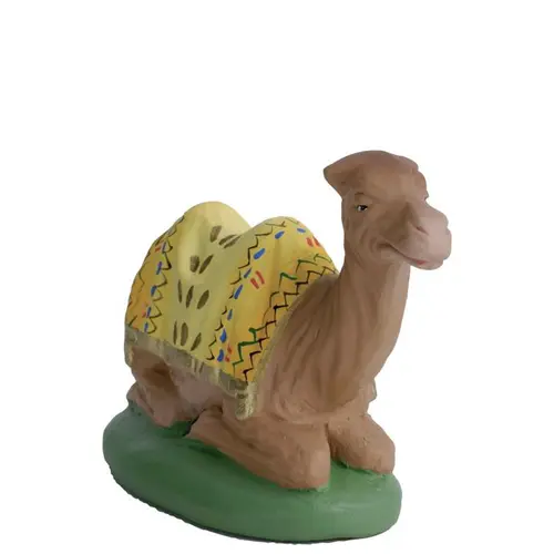 Animal de crèche de Noël chameau couché Santons Escoffier - 7 cm