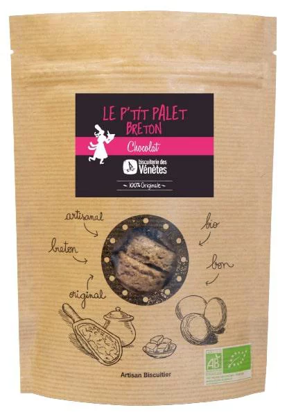 P’tit Palet Breton bio chocolat. Le sachet de 125 g