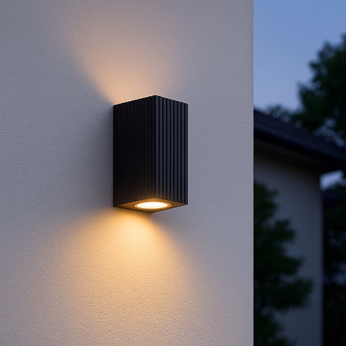 Applique extérieure murale LED double tête GU10 noir 20 W IP44 H.16 – 5 cm Brilliant Jelani