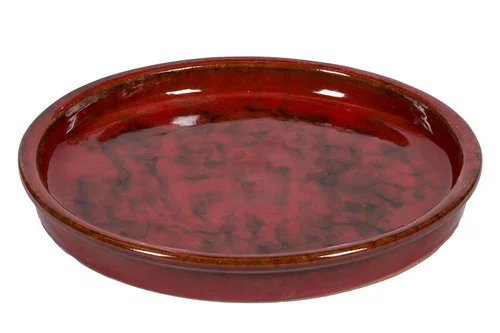 Soucoupe en grès émaillé rouge Passion for Pottery Shanghaï - Ø 25 cm