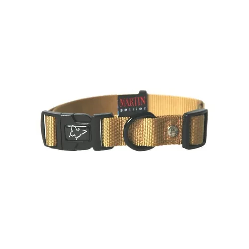 Collier chien réglable 16mm / 30-45cm beige
