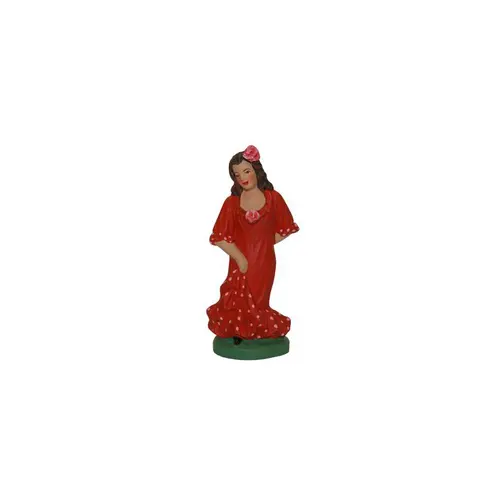 Personnage de crèche de Noël danseuse de flamenco Santons Escoffier - 7 cm