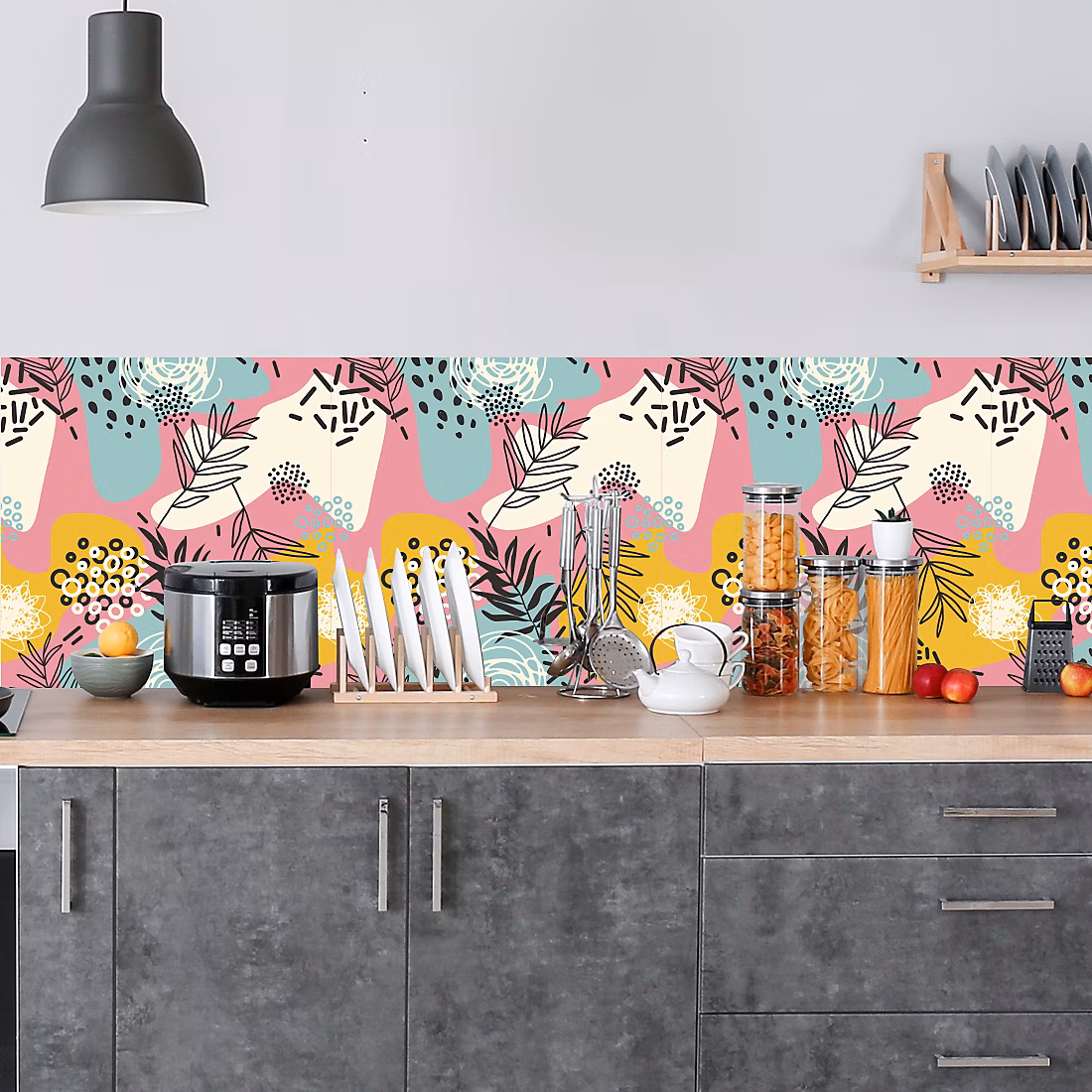 Crédence adhésive déco jungle 50 × 100 cm