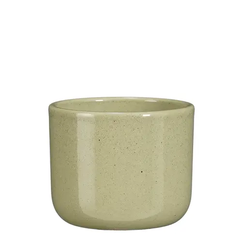 Pot rond coloris vert en céramique Fedor Mica Decorations - 10,5 x Ø 12,5 cm