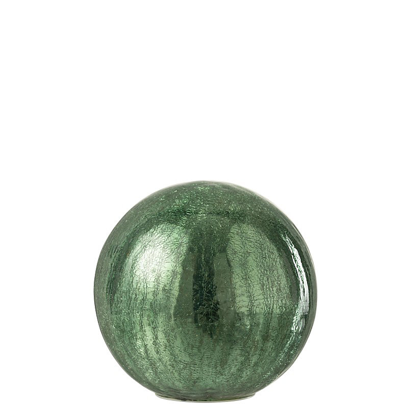 Boule led en verre vert 20 × 20 × 19 cm