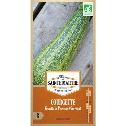 Graines de courgette greyzini bio Ferme de Sainte Marthe - graines à semer